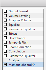 MathAudio Room EQ in DSP Studio