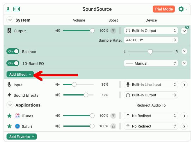 Adding Room EQ to SoundSource